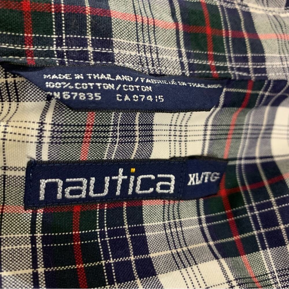 Nautica plaid button down shirt size XL - Picture 6 of 7